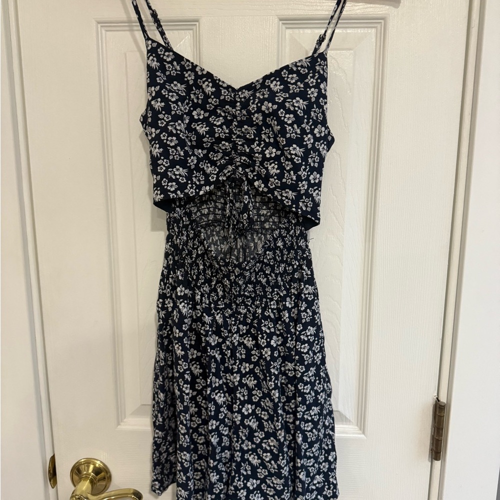 Hollister Navy Floral Mini Dress